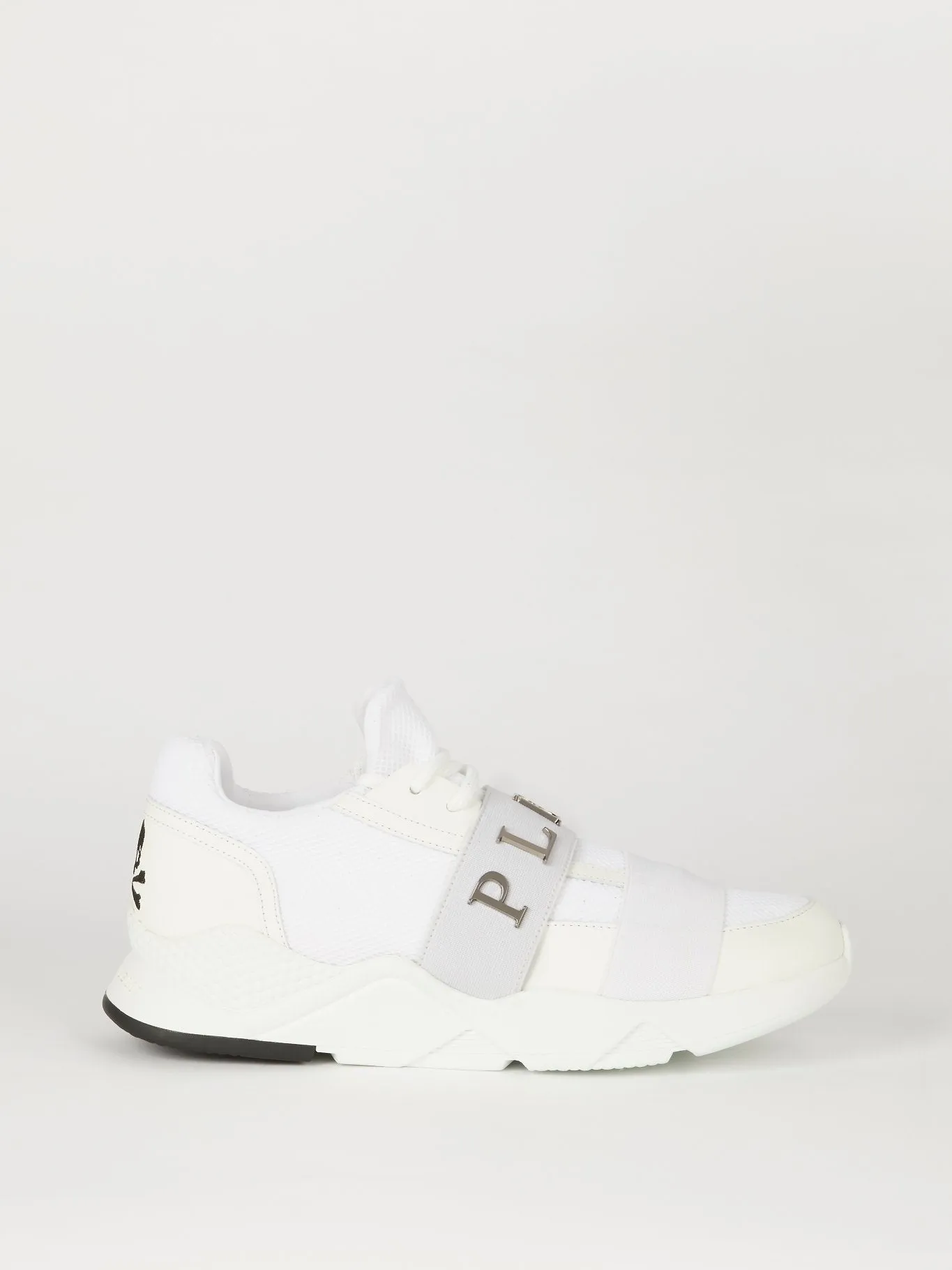 White Logo Front Strap Trainers