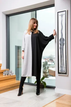 Winter Comfy Dress, Holiday Dress, Loungewear Dress, Comfortwear Women, Warm Cozy Dress, Plus Size Clothing, Maternity Tunic Dress, Loose