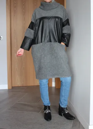 Winter Wool Dress, Wool Sweater Dress, Wool Jumper Dress, Avant Garde Clothing, Plus Size Clothing, Warm Dress, Wool Tunic, Cozy Sweater