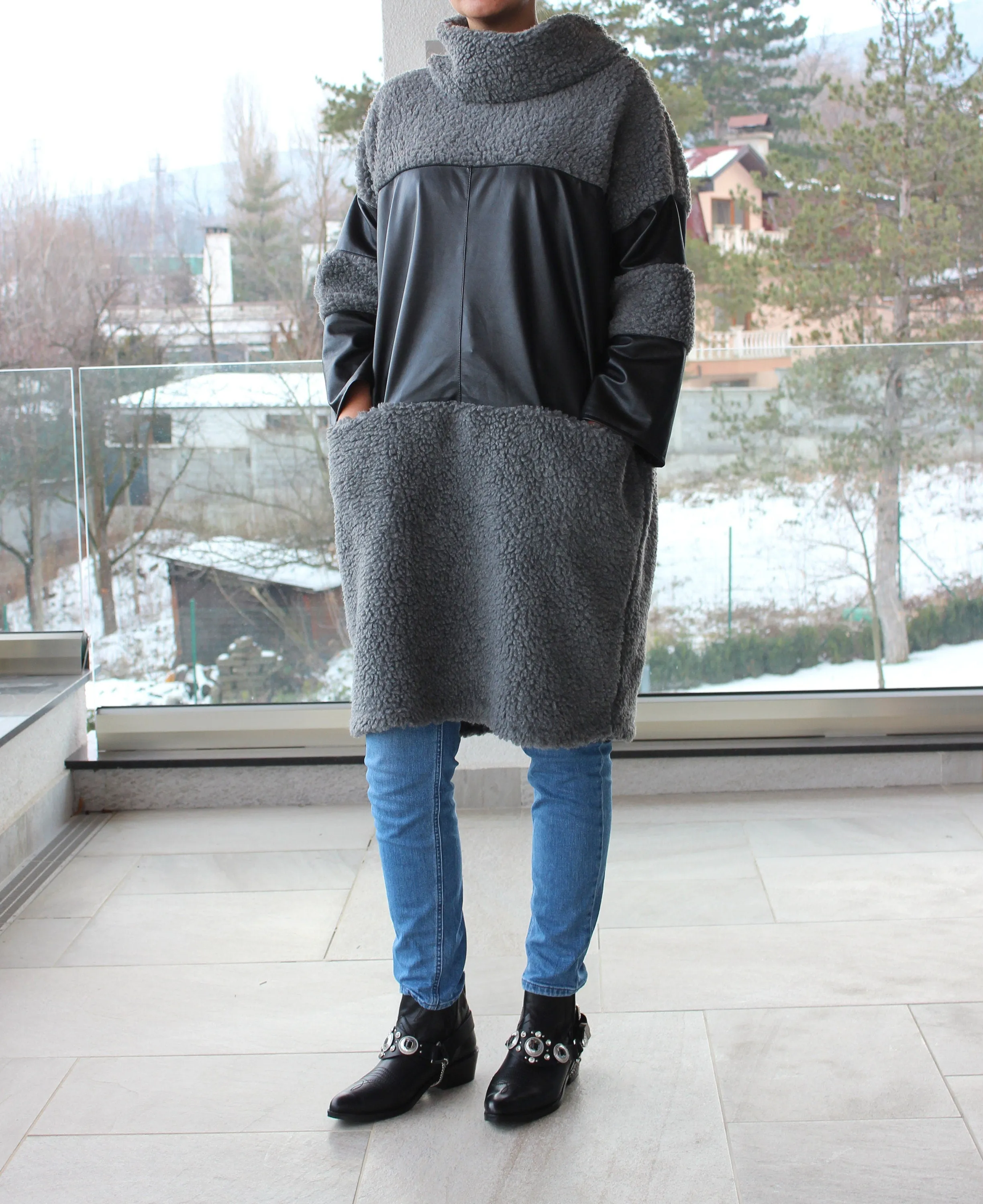 Winter Wool Dress, Wool Sweater Dress, Wool Jumper Dress, Avant Garde Clothing, Plus Size Clothing, Warm Dress, Wool Tunic, Cozy Sweater