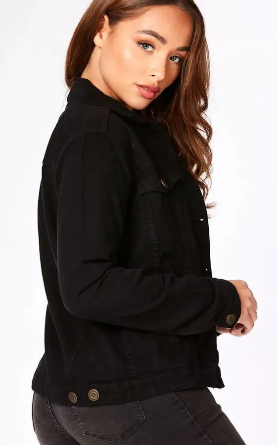 Women Black Solid Jacket