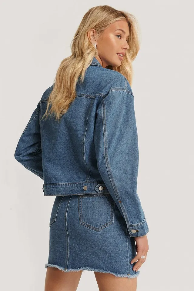 Women Blue Solid Jacket