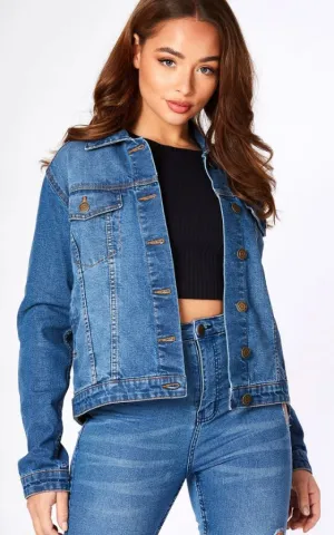 Women Blue Solid Jacket