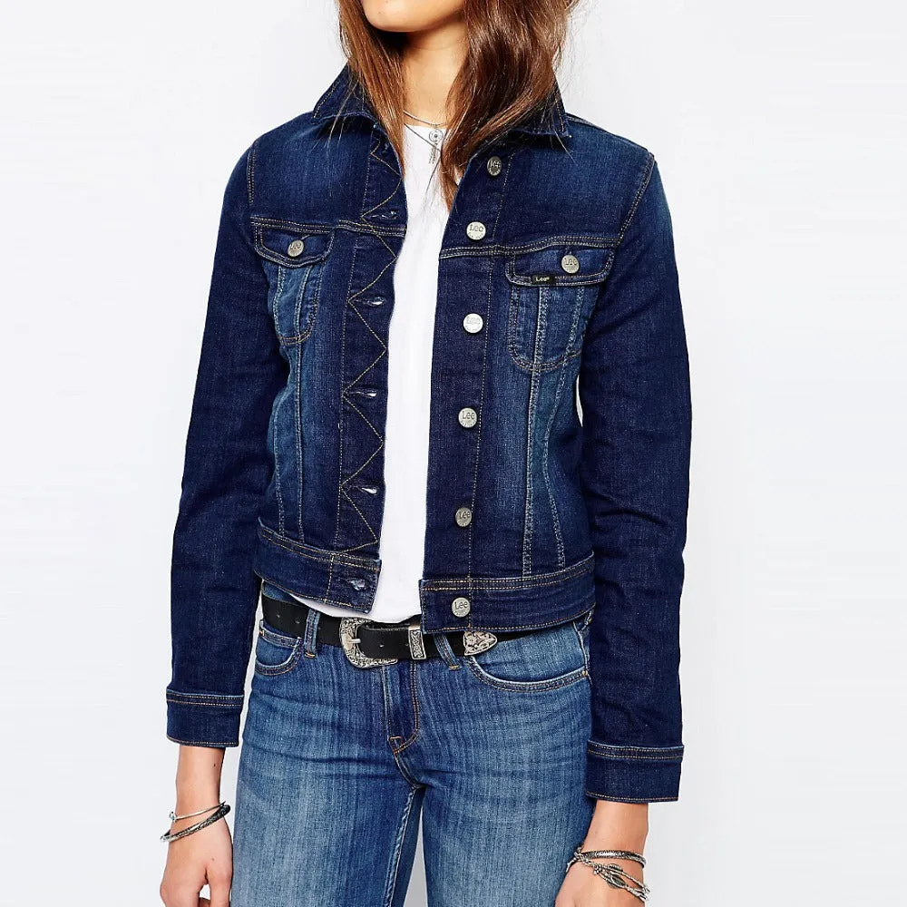 Women Dark Blue Solid Jacket