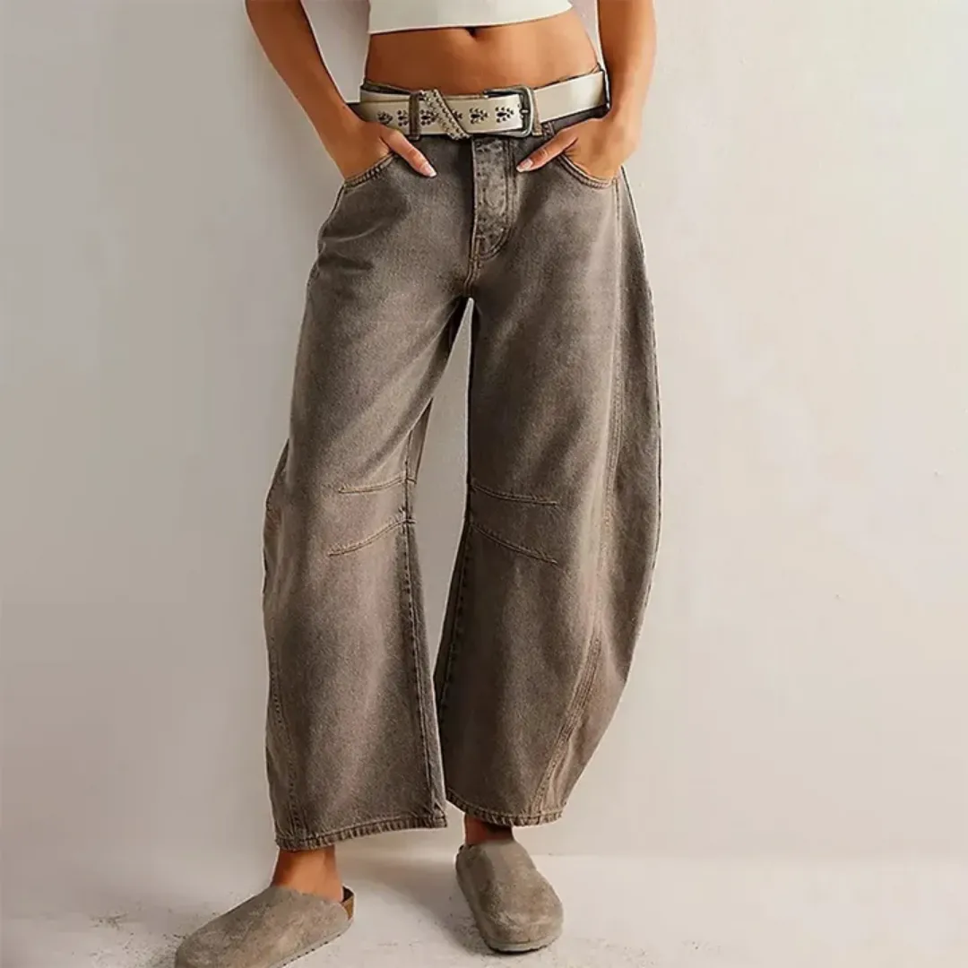 Women's Casual Low Rise Wide Leg Pants | Cropped