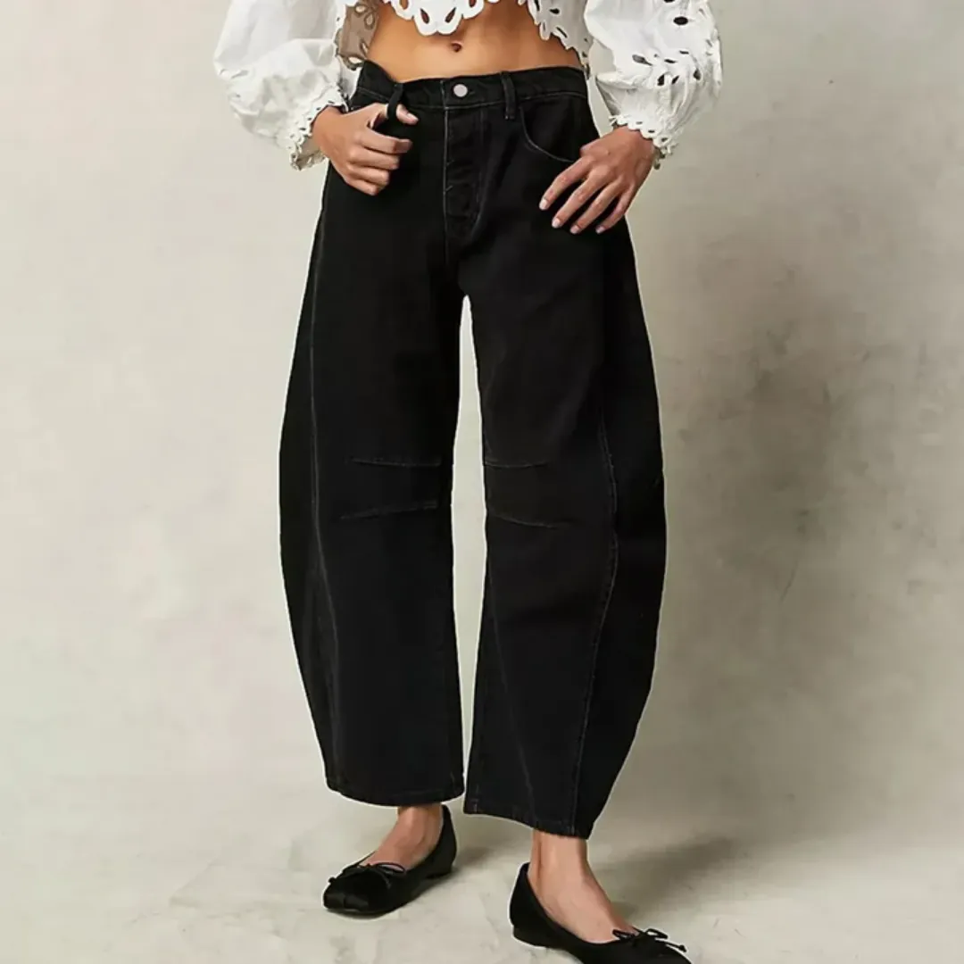 Women's Casual Low Rise Wide Leg Pants | Cropped