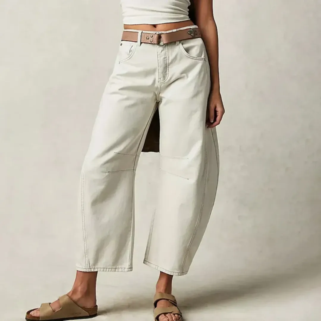Women's Casual Low Rise Wide Leg Pants | Cropped