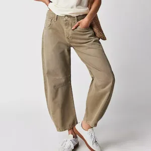 Women's Casual Low Rise Wide Leg Pants | Cropped