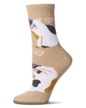 Women's Cat Themed SuperSoft Cozy Crew Sock