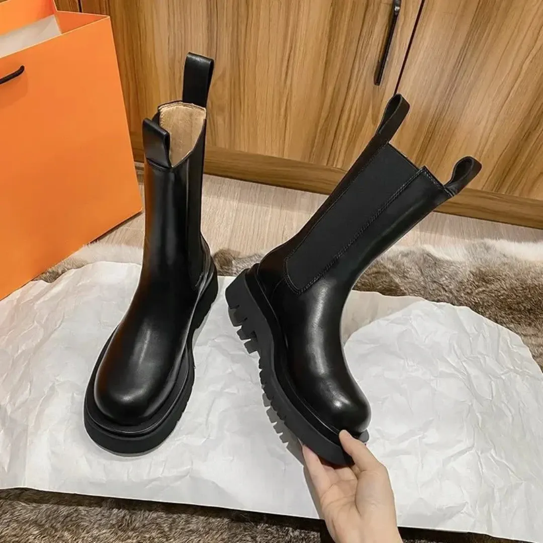 Women's Classic Slip On Platform Boots | Ankle