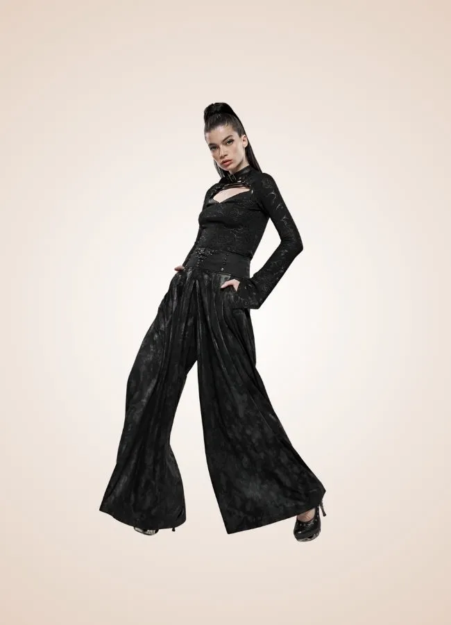Women's Steampunk Wide Leg Pants