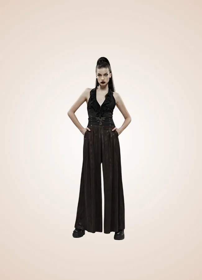 Women's Steampunk Wide Leg Pants