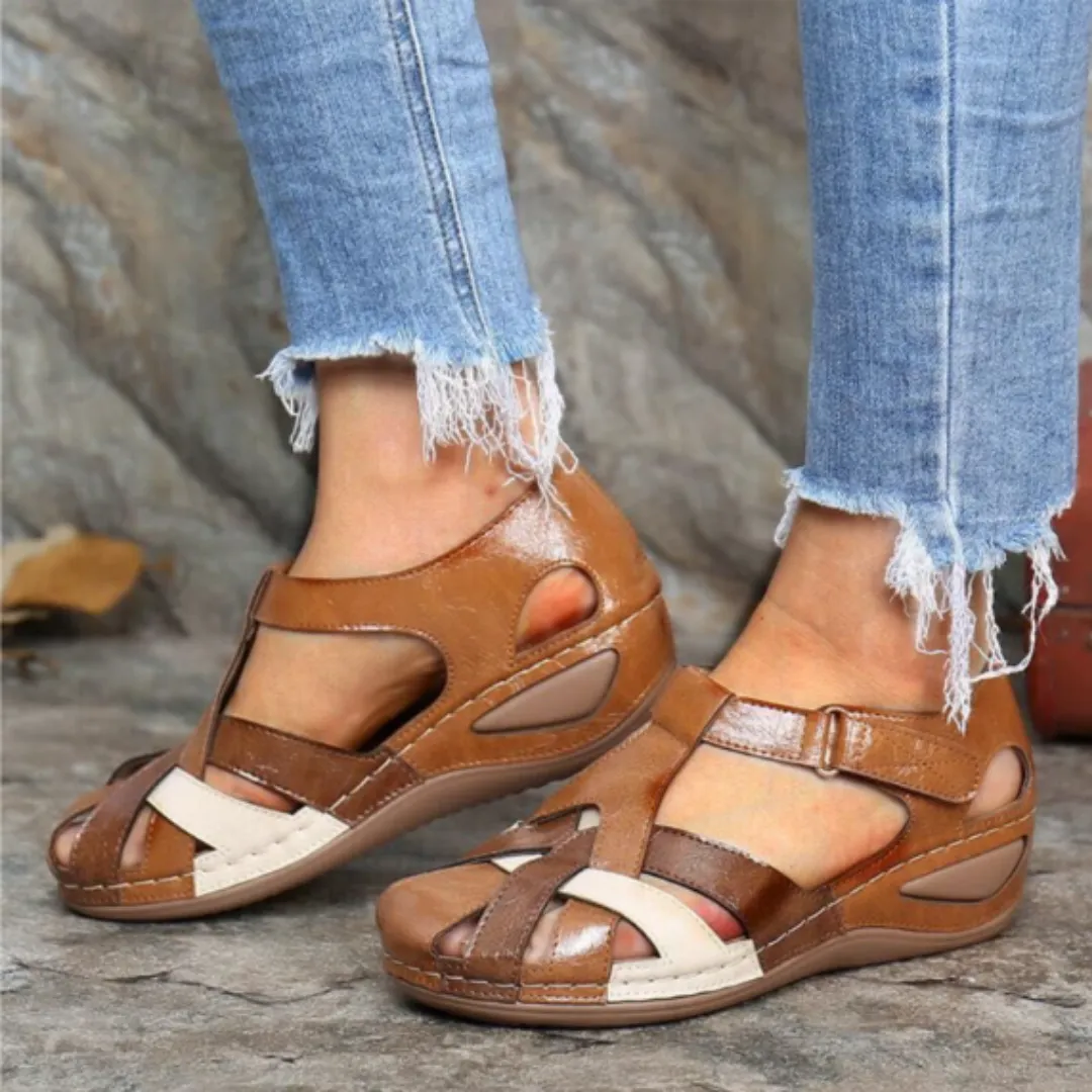 Women's Stylish Closed Toe Gladiator Sandal | Platform
