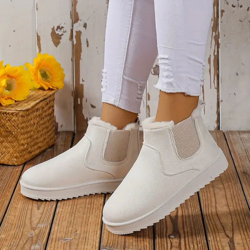 Women's  trendy slip-on snow boots