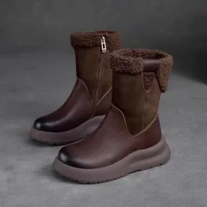 Women's Trendy Zip-up Thick Lined Ankle Boots