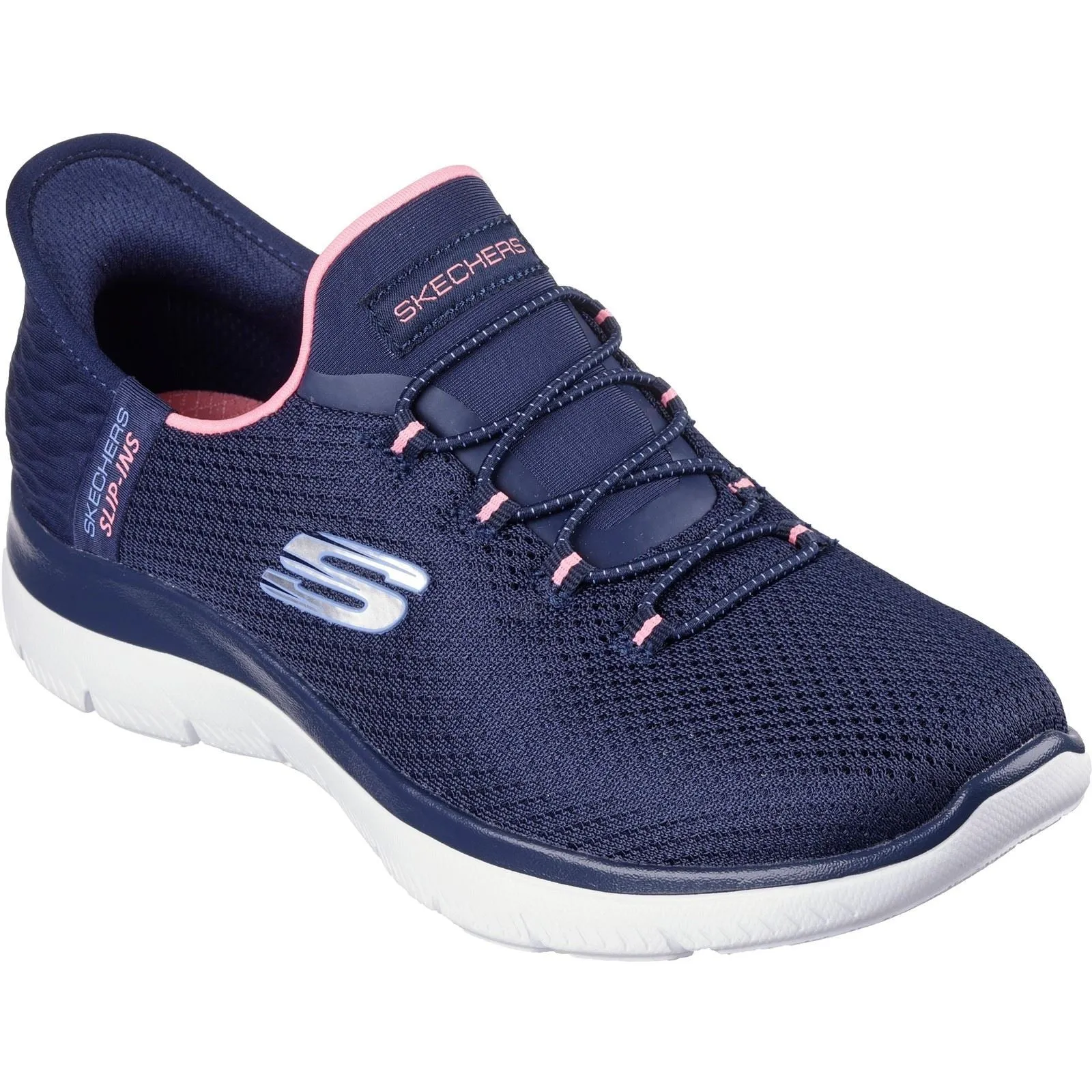 Women's Wide Fit Skechers 150123 Slip-ins Summits Diamond Dream Sneaker