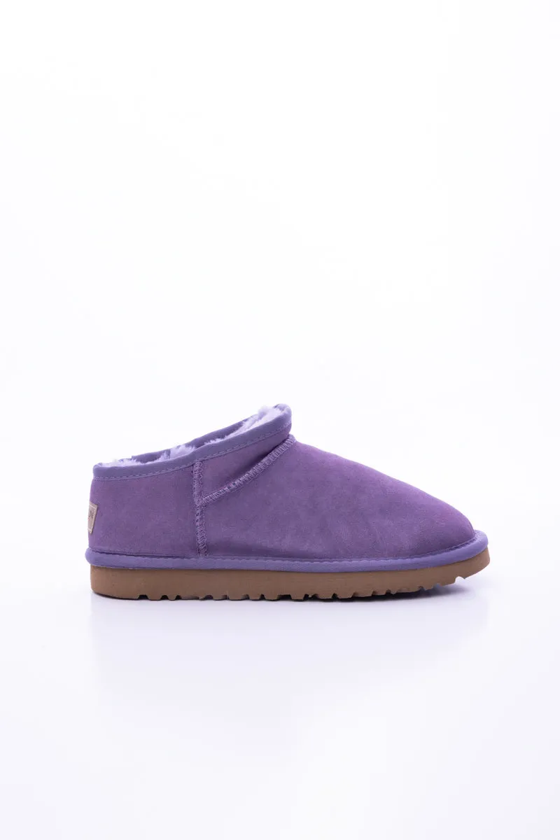 Wool Lined Suede Tasman Low Ankle Boot - Lavender