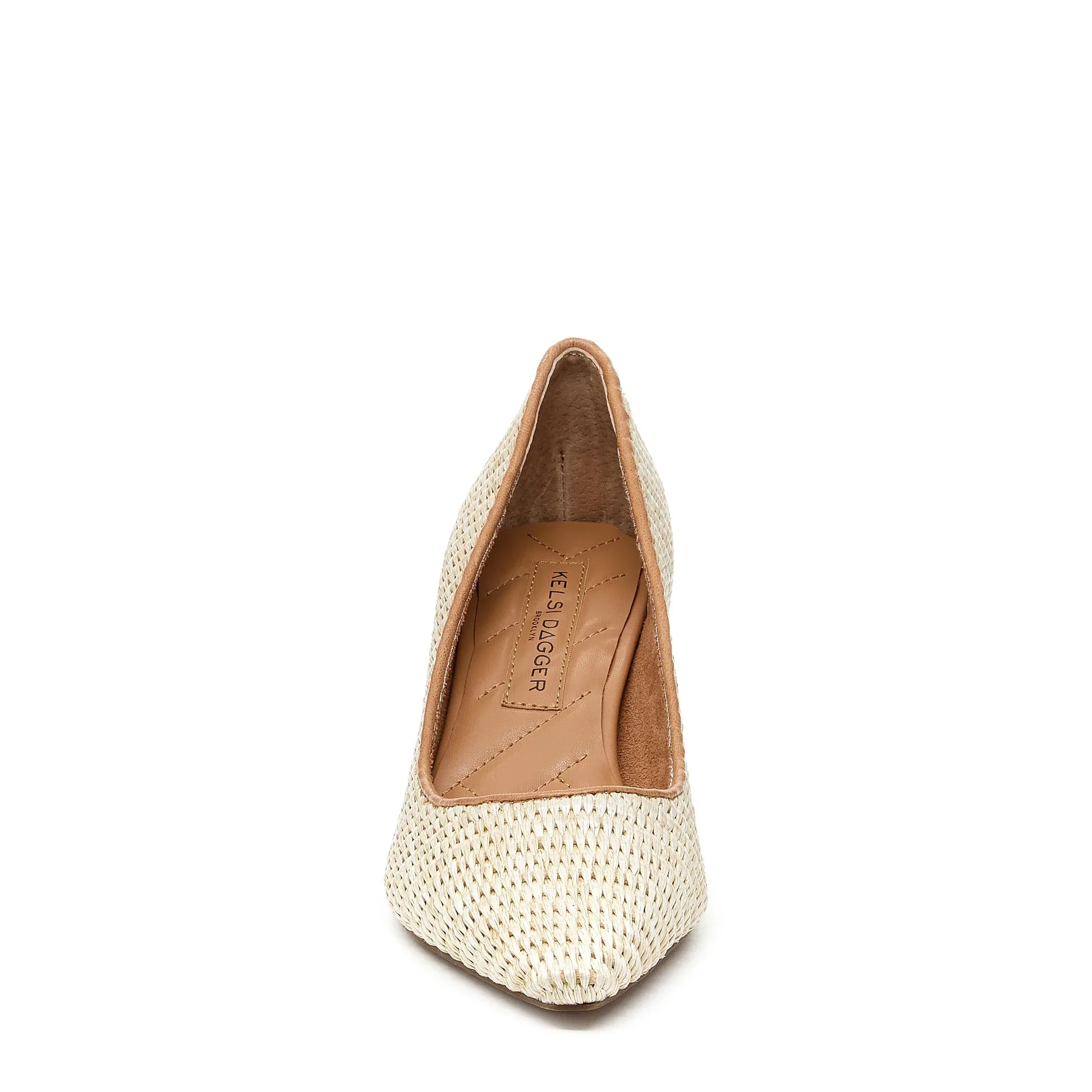 Woven Pointed Toe Pump