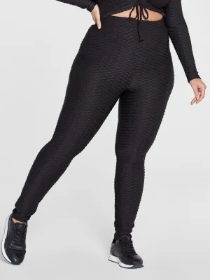Zoe Honeycomb Textured High Waisted Leggings